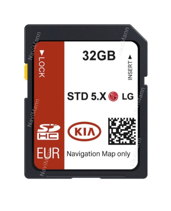 KIA GEN5 STD 5.X LG SAT NAV MAP SD-KARTE EUROPA 2025