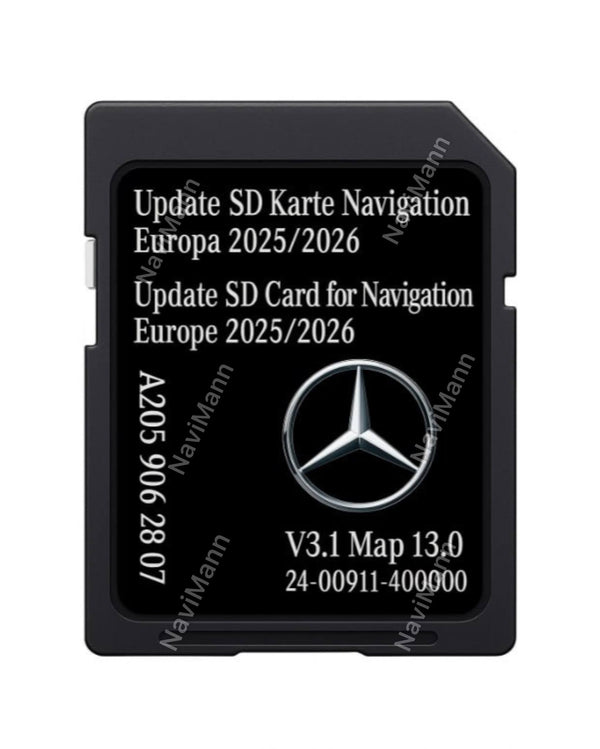 Mercedes-Benz NTG5.5 Navigationskarten-SD-Karte Europa 2026