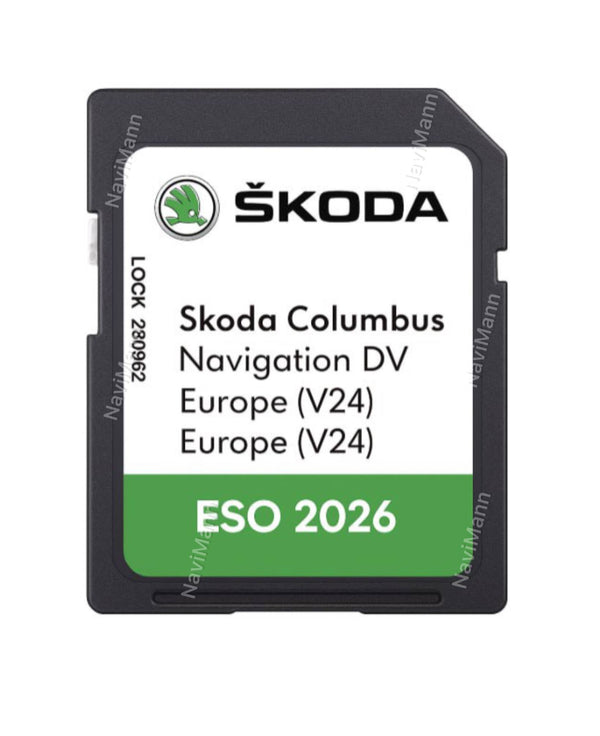 Skoda Columbus Navigatiekaart SD-kaart Europa