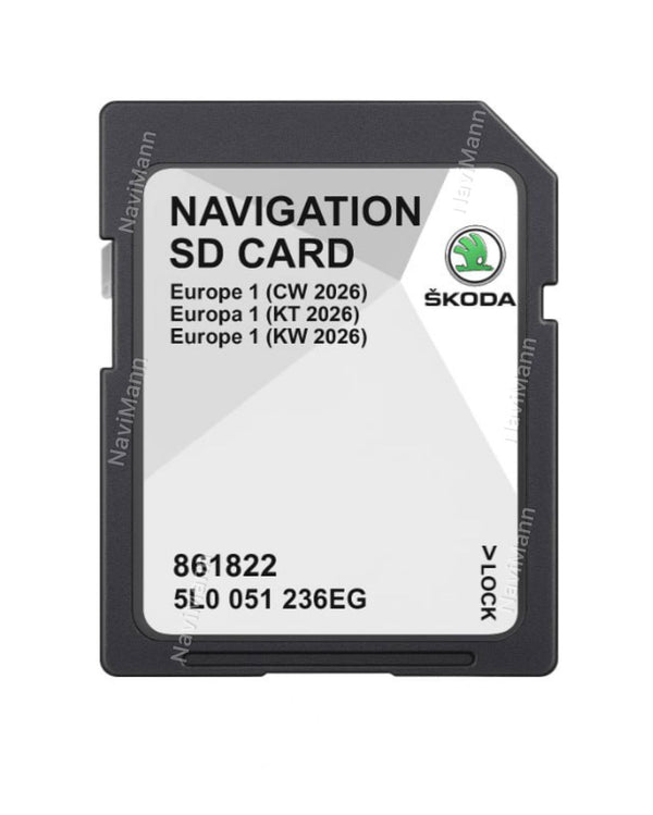 Skoda MIB2 Navigatiekaart SD-kaart Europa