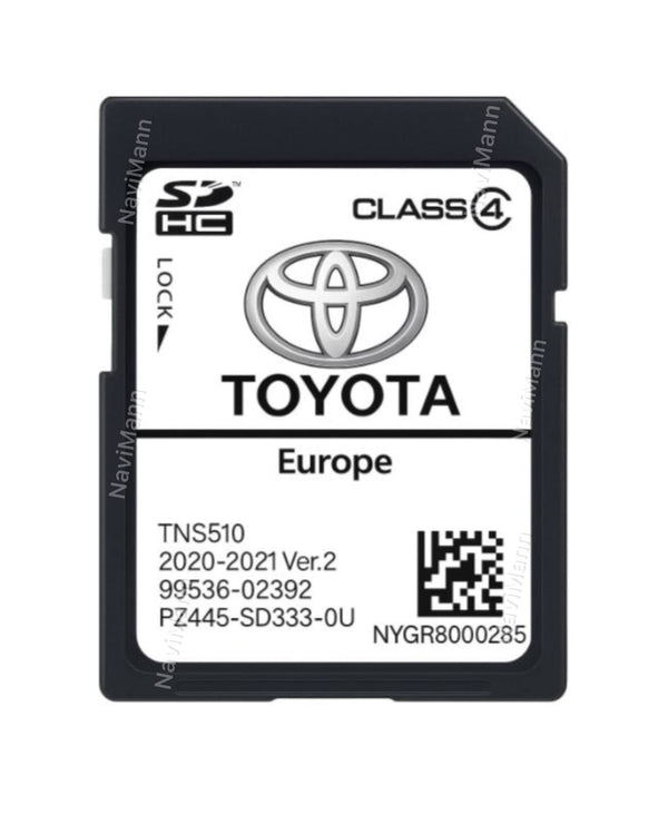 Toyota TNS510 Navigationskarte SD-Karte Europa