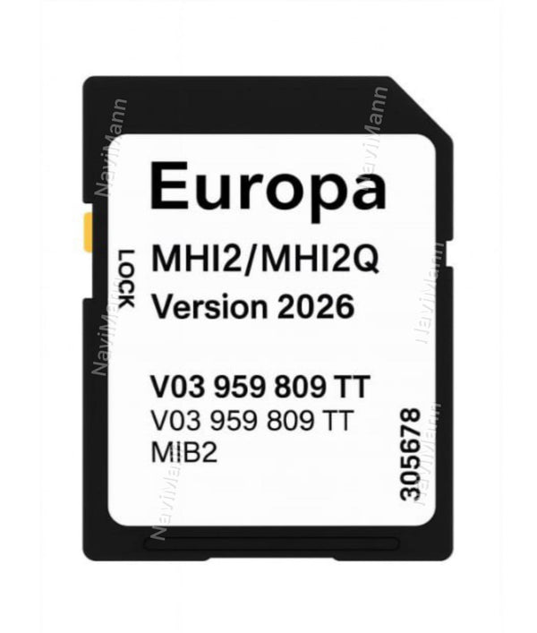 Audi 4G MIB2 Navigationskarte SD-Karte 2026 V03959805TT