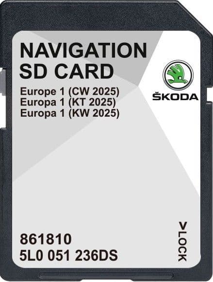 Skoda MIB2 Navigationskarte SD-Karte Europa